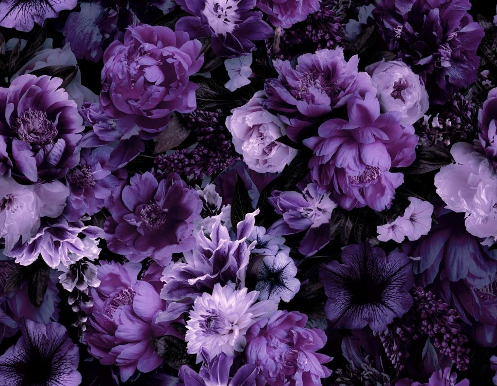 Floral baroque opulence rich purple