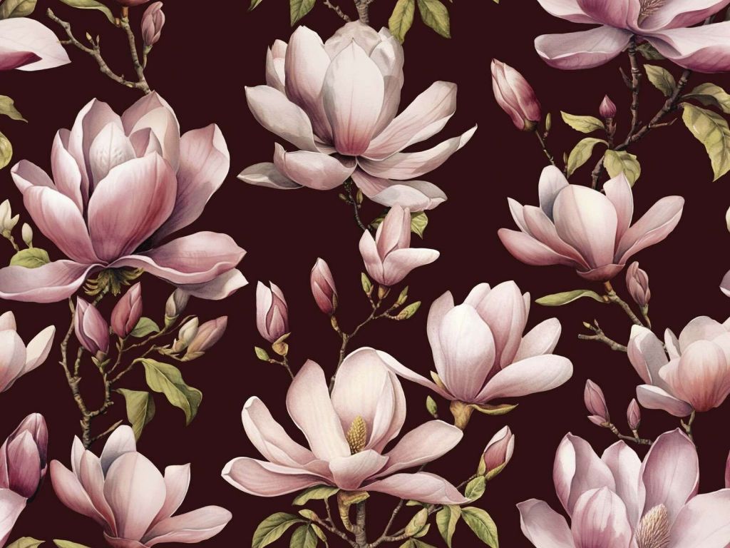 Magnolia spring romance pink brown