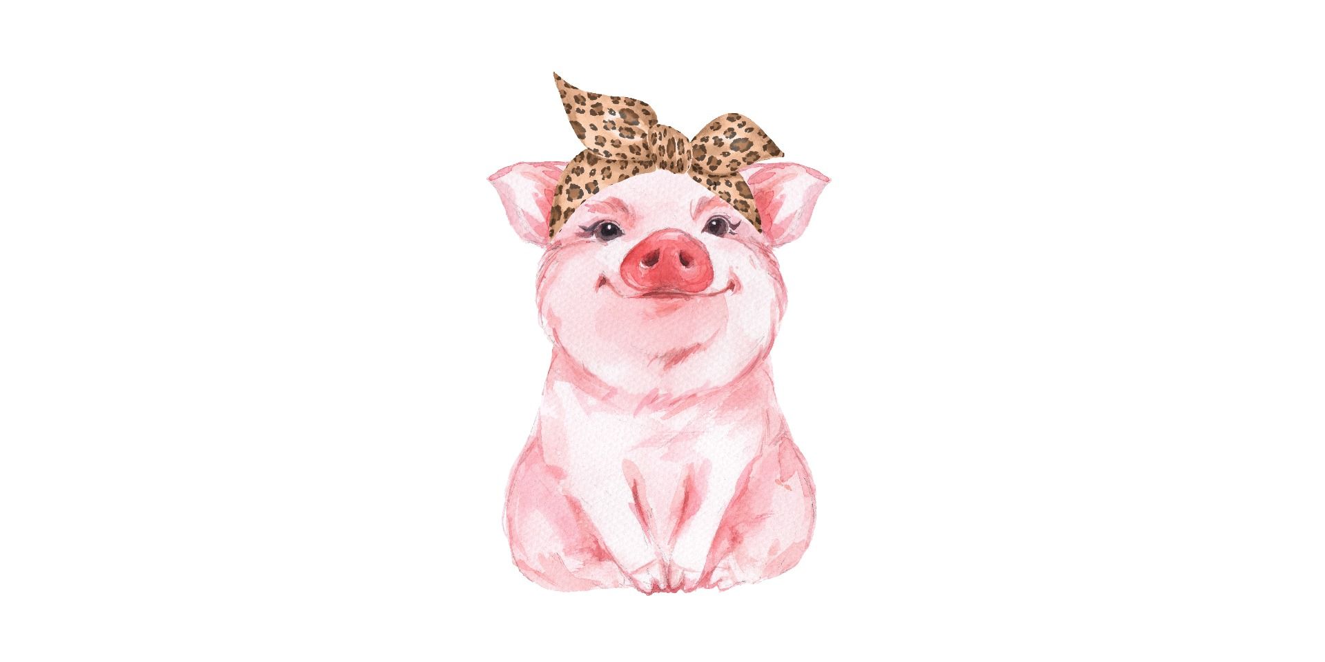 Overige - Grappig varkentje met een bandana - Babykamer Overige - Grappig varkentje met een bandana - Babykamer