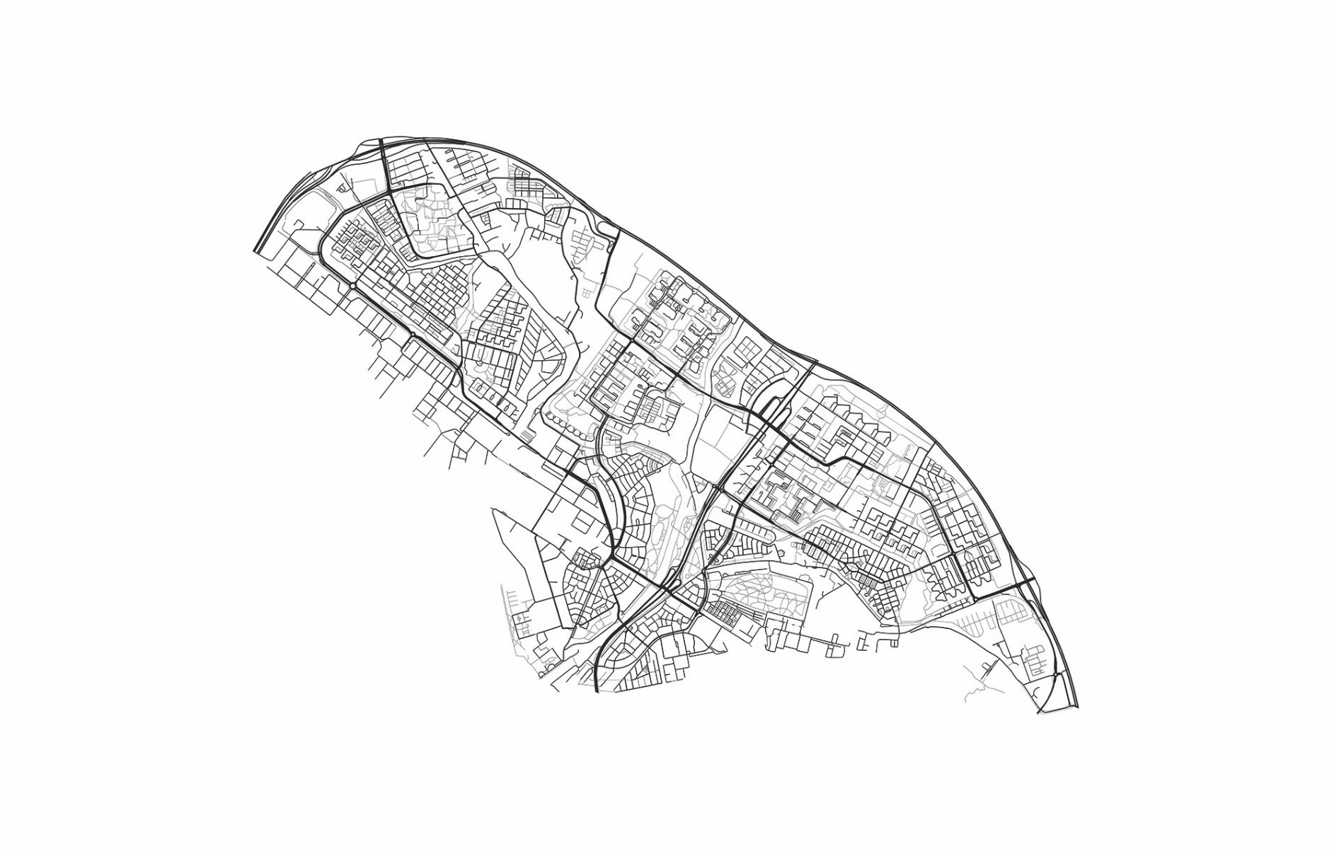 Kaarten - Plattegrond Amsterdam noord, wit - Ontvangstruimte Kaarten - Plattegrond Amsterdam noord, wit - Ontvangstruimte
