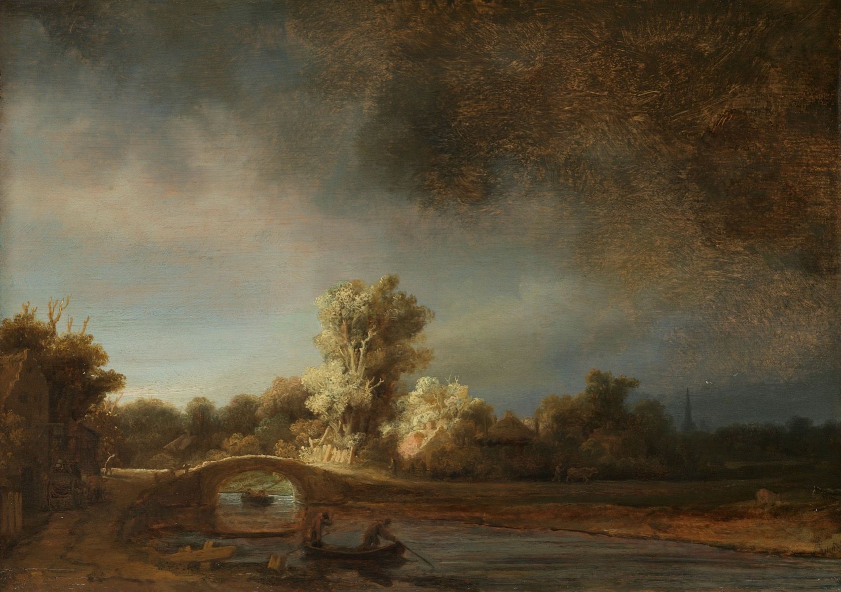 Rijksmuseum - Landschap met stenen brug - Woonkamer Rijksmuseum - Landschap met stenen brug - Woonkamer