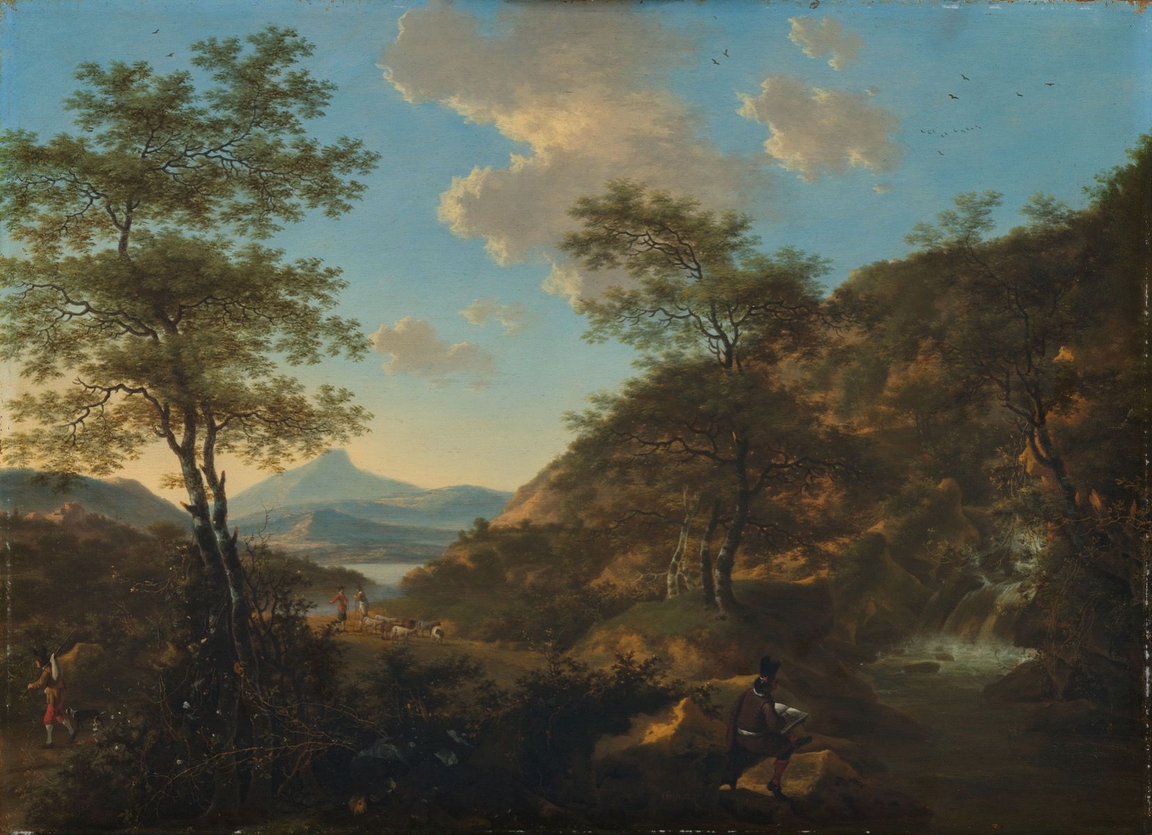 Rijksmuseum - Italiaans landschap met tekenaar - Woonkamer