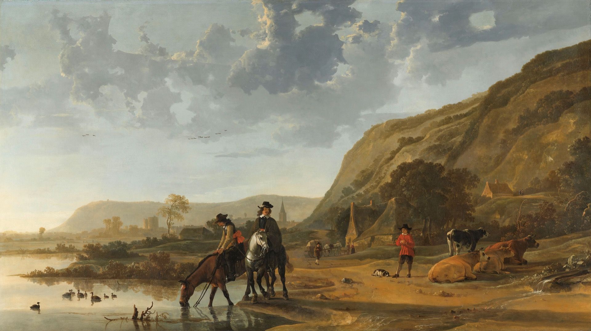 Rijksmuseum - Rivierlandschap met ruiters - Woonkamer Rijksmuseum - Rivierlandschap met ruiters - Woonkamer