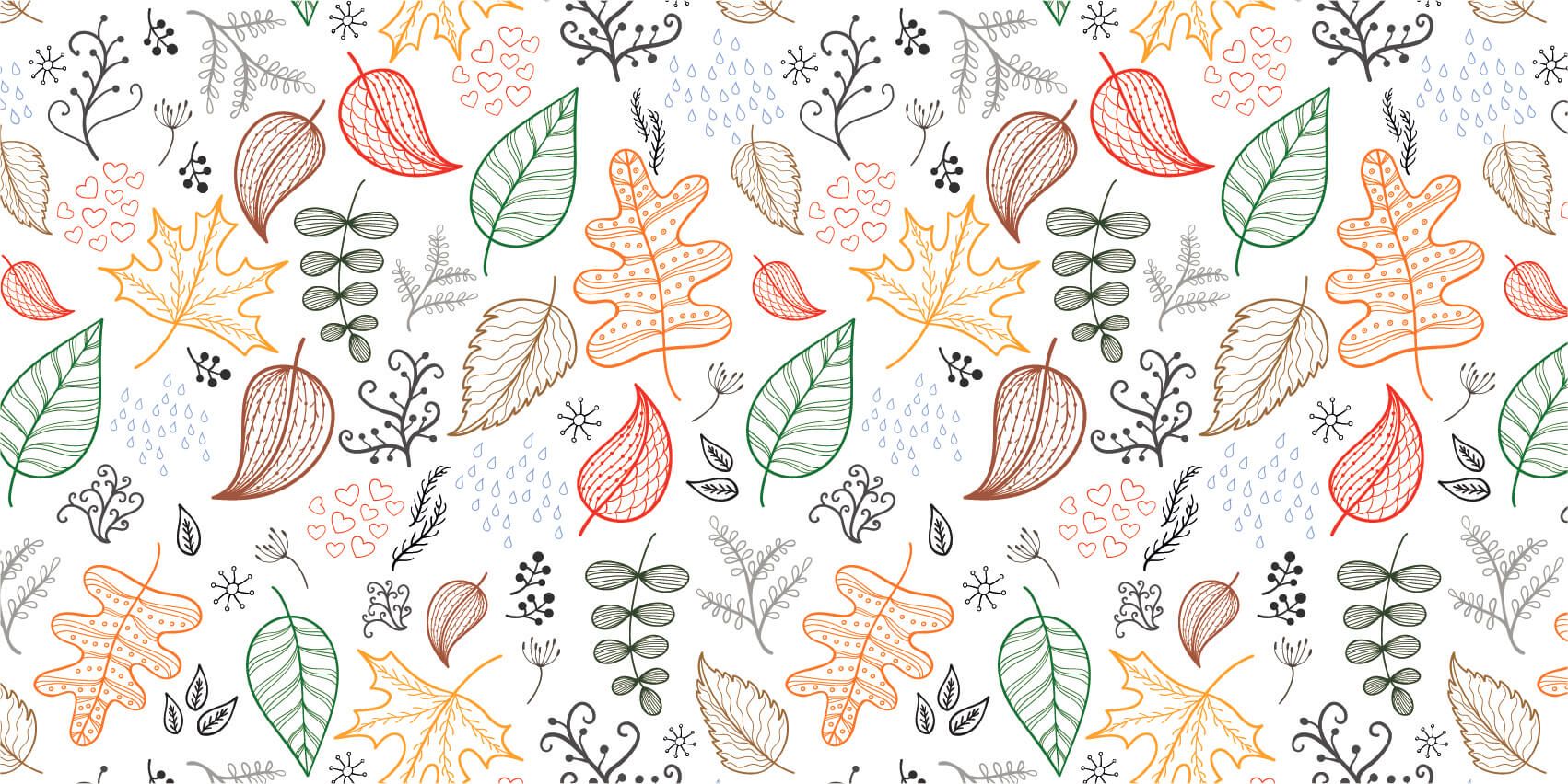 Bladeren - Getekende herfstbladeren - Hobbykamer