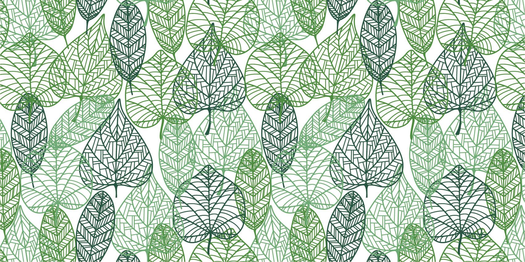 Bladeren - Opengewerkte groene bladeren - Hobbykamer