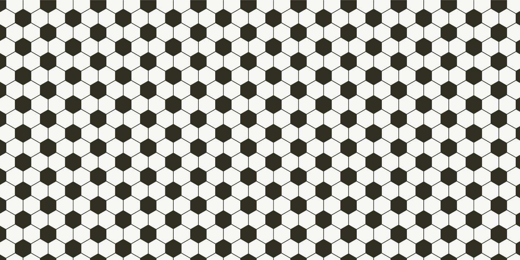 Voetbal behang - Zwart-witte geometrische veelhoeken - Kinderkamer
