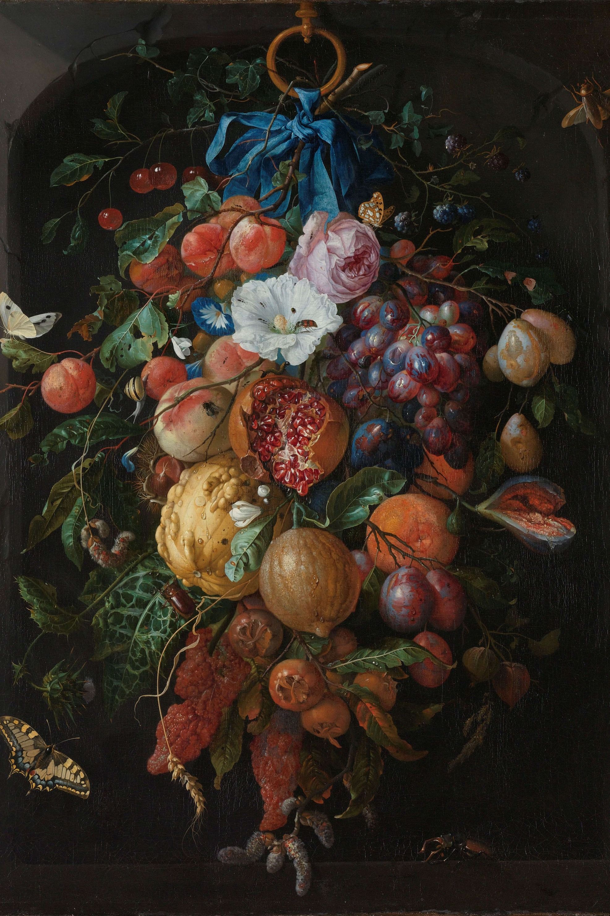 Rijksmuseum - Festoen van vruchten en bloemen