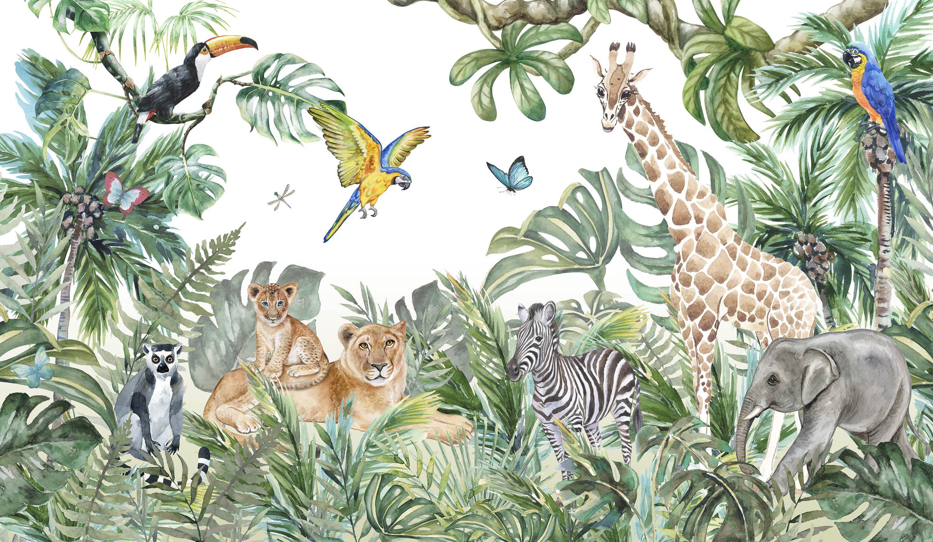 wallpaper Wilde jungle dieren