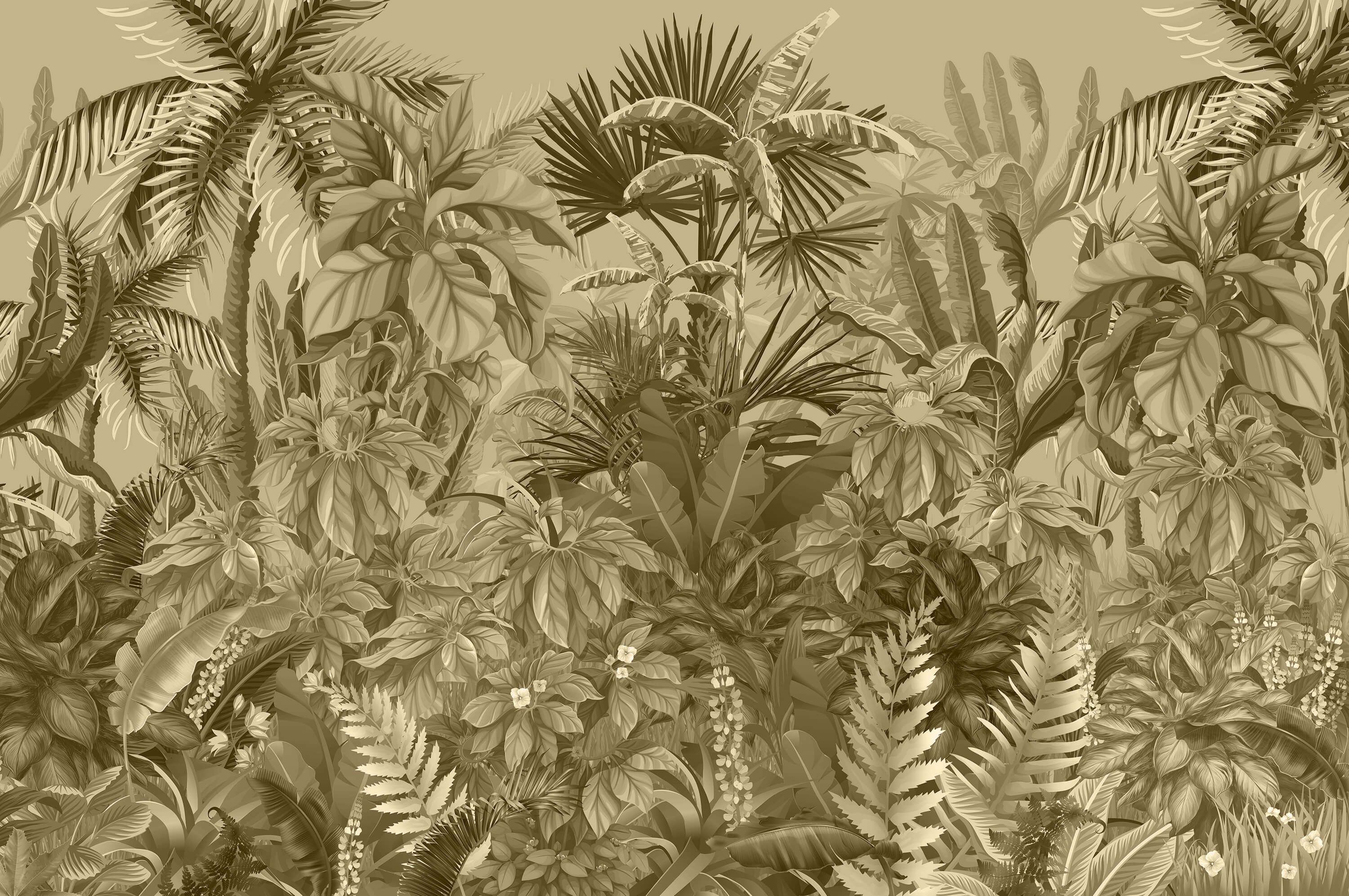 wallpaper Sepia tropische jungle