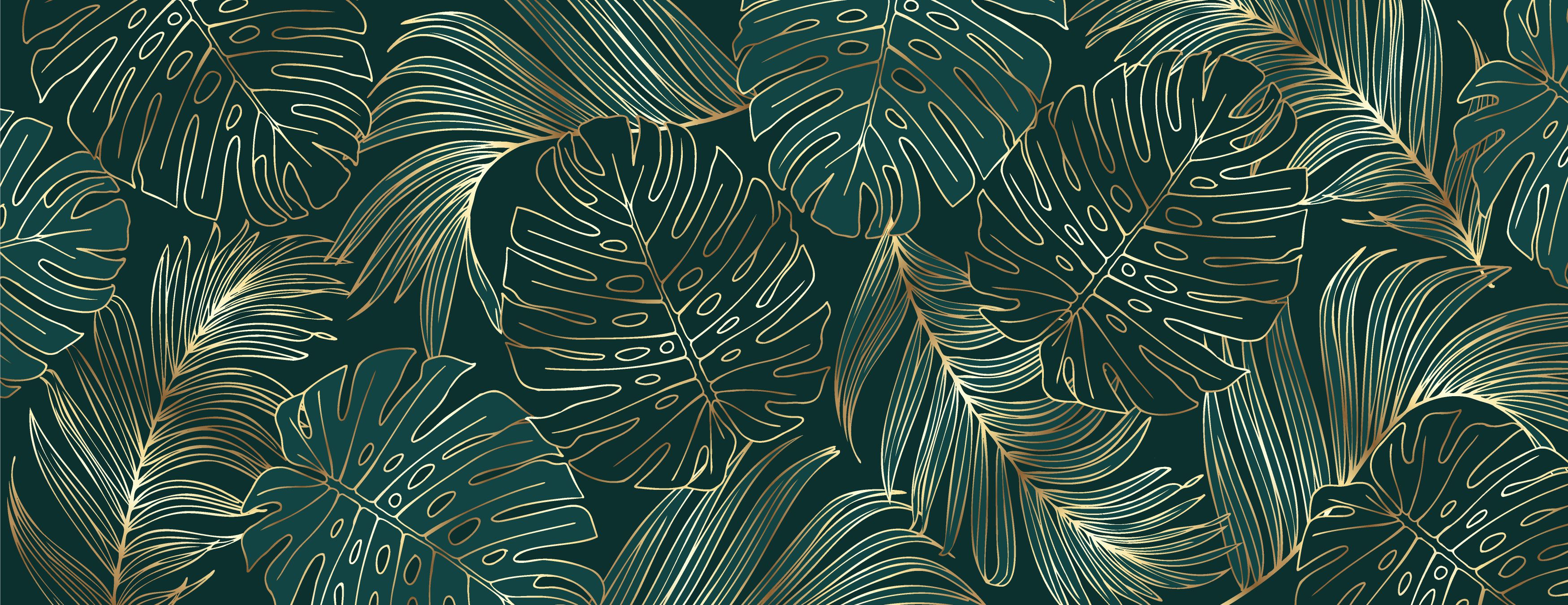 Groene bladeren met goud Groene bladeren met goud