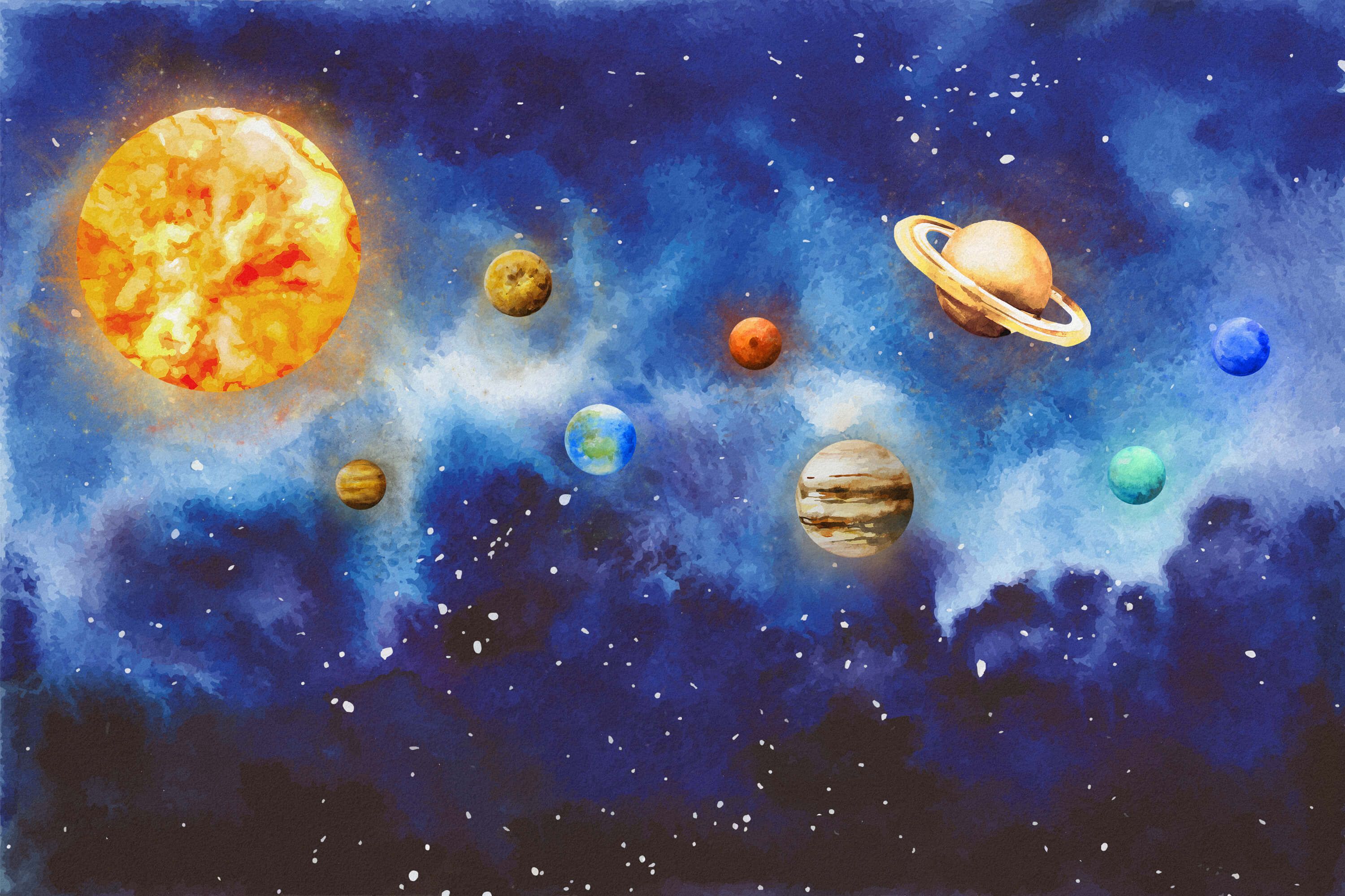 wallpaper Planeten in de ruimte