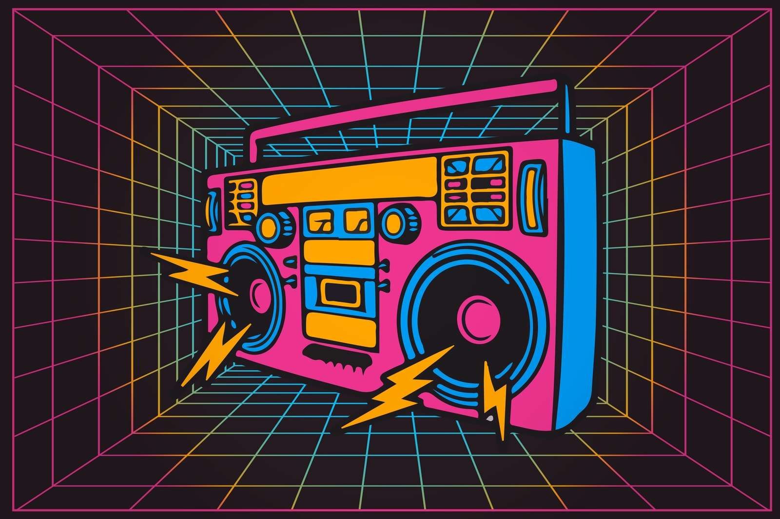 Fotobehang - Retro Ritme Revolutie - Fotobehang, image size:1600x1066