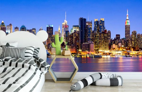 Il Dertig verschijnen New York Manhattan Skyline op fotobehang - Fotobehang