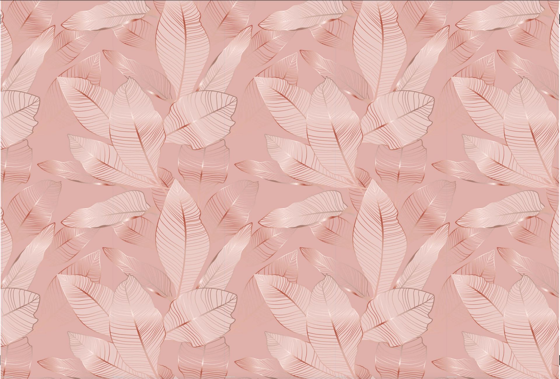 Rosé gouden bladeren - Outlet - 386 x 258 cm main product photo