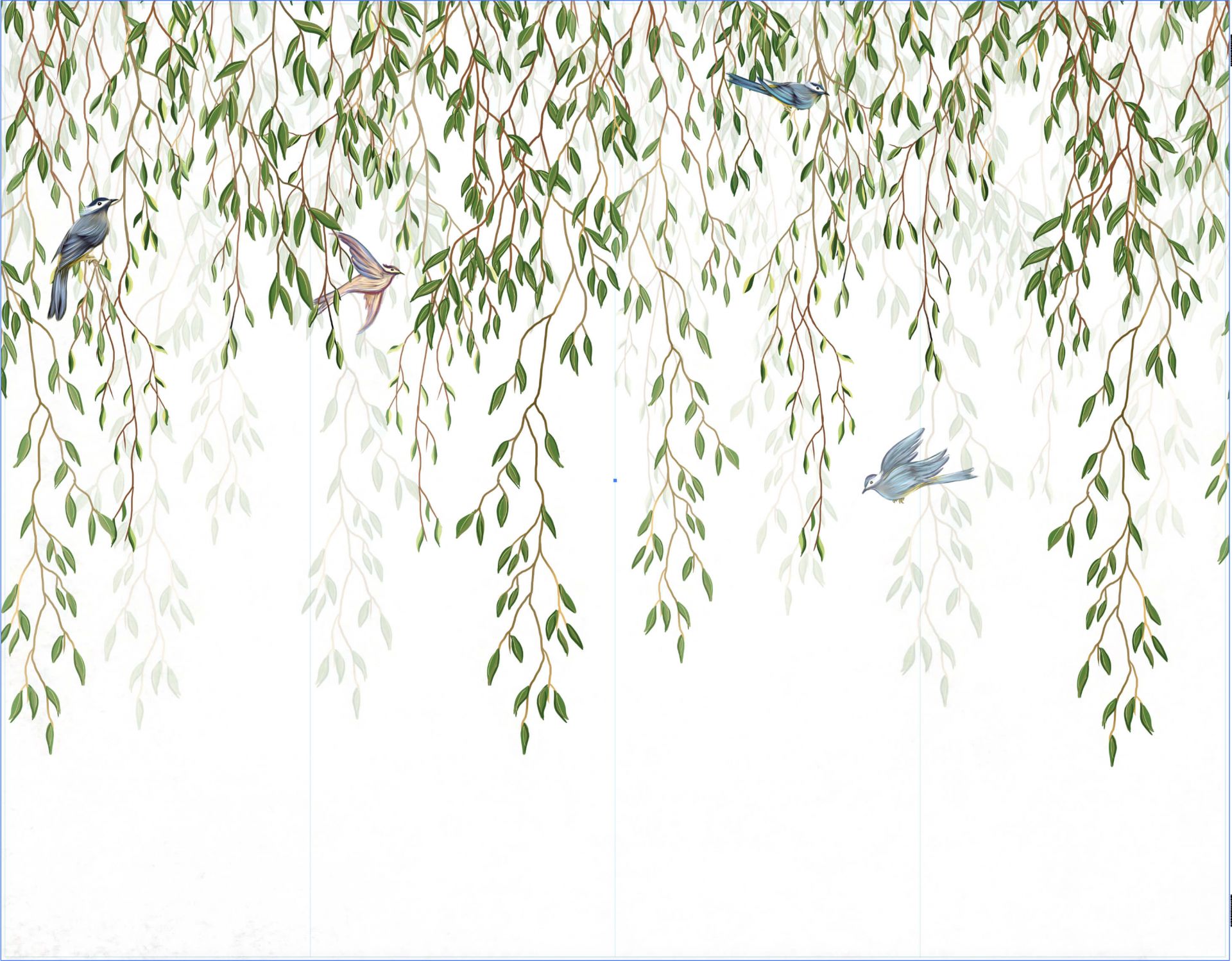 Hangende takken en vogels - Outlet - 320 x 250 cm main product photo