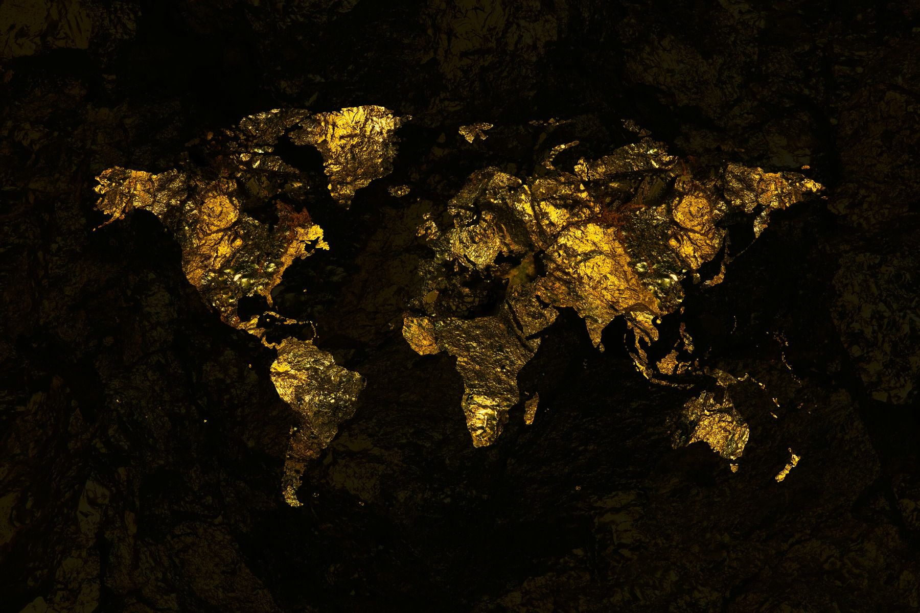 Wereldkaart goud main product photo