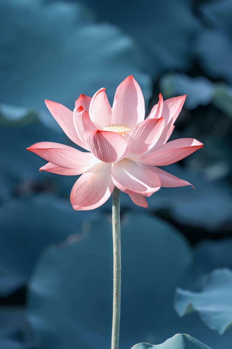 Lotusbloem lichtroze Fotobehang