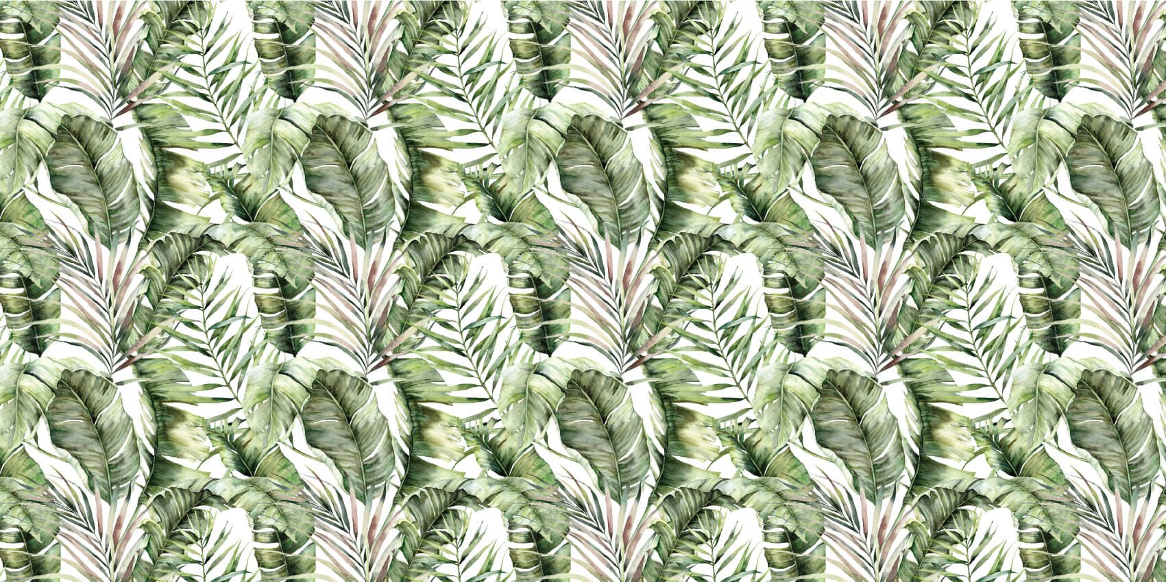 Groene palmbladeren patroon Groene palmbladeren patroon