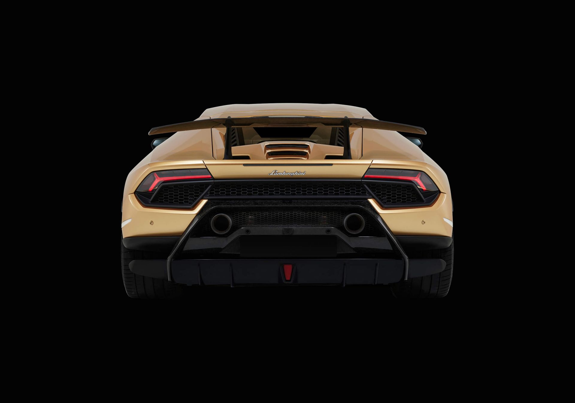 Lamborghini Huracán - Achterkant, zwart Lamborghini Huracán - Achterkant, zwart