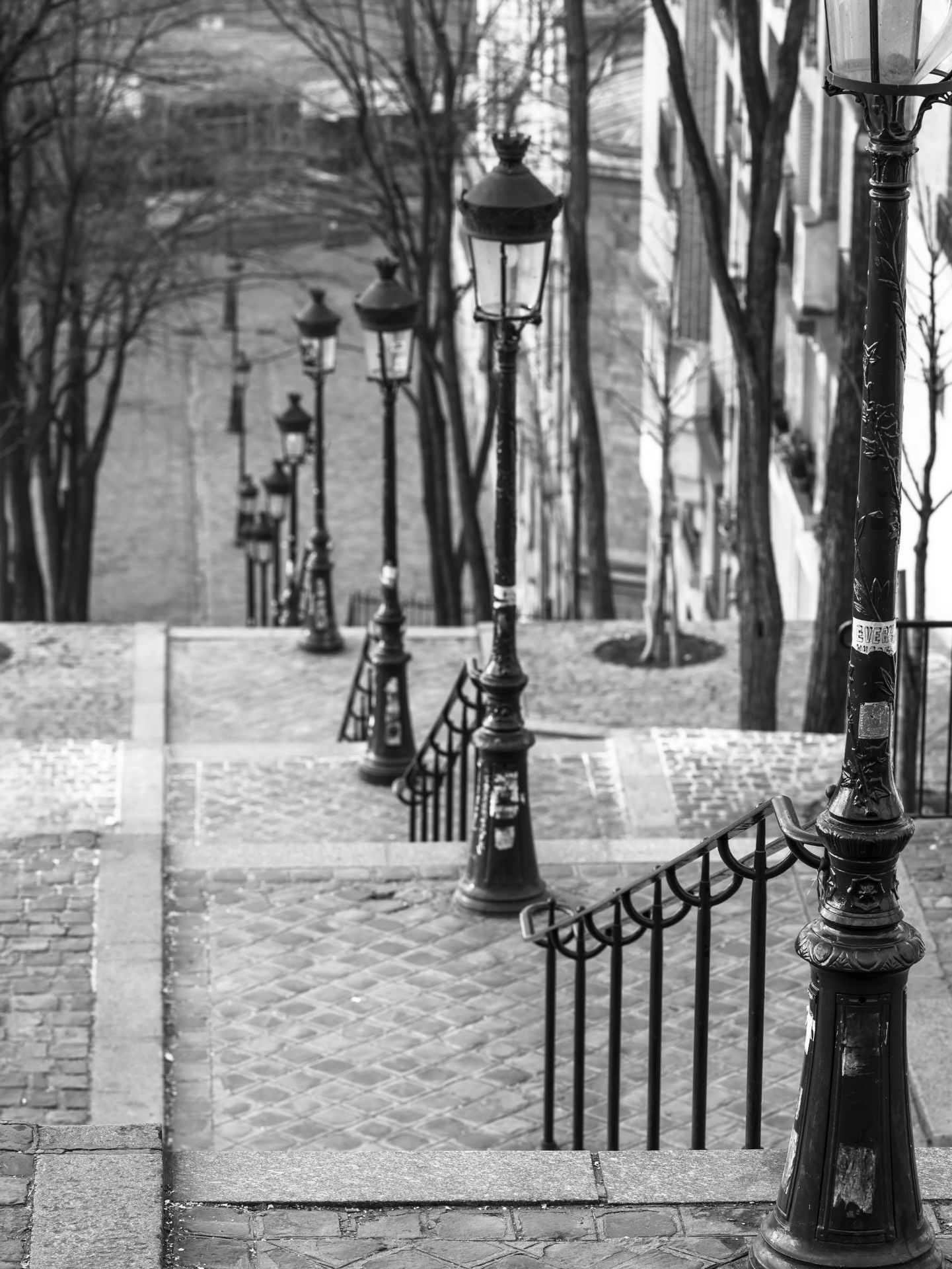 De beroemde trap in Montmartre De beroemde trap in Montmartre