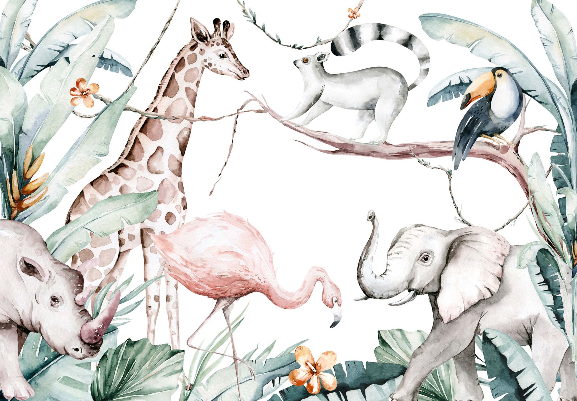 Waterverf Afrikaanse dieren Waterverf Afrikaanse dieren