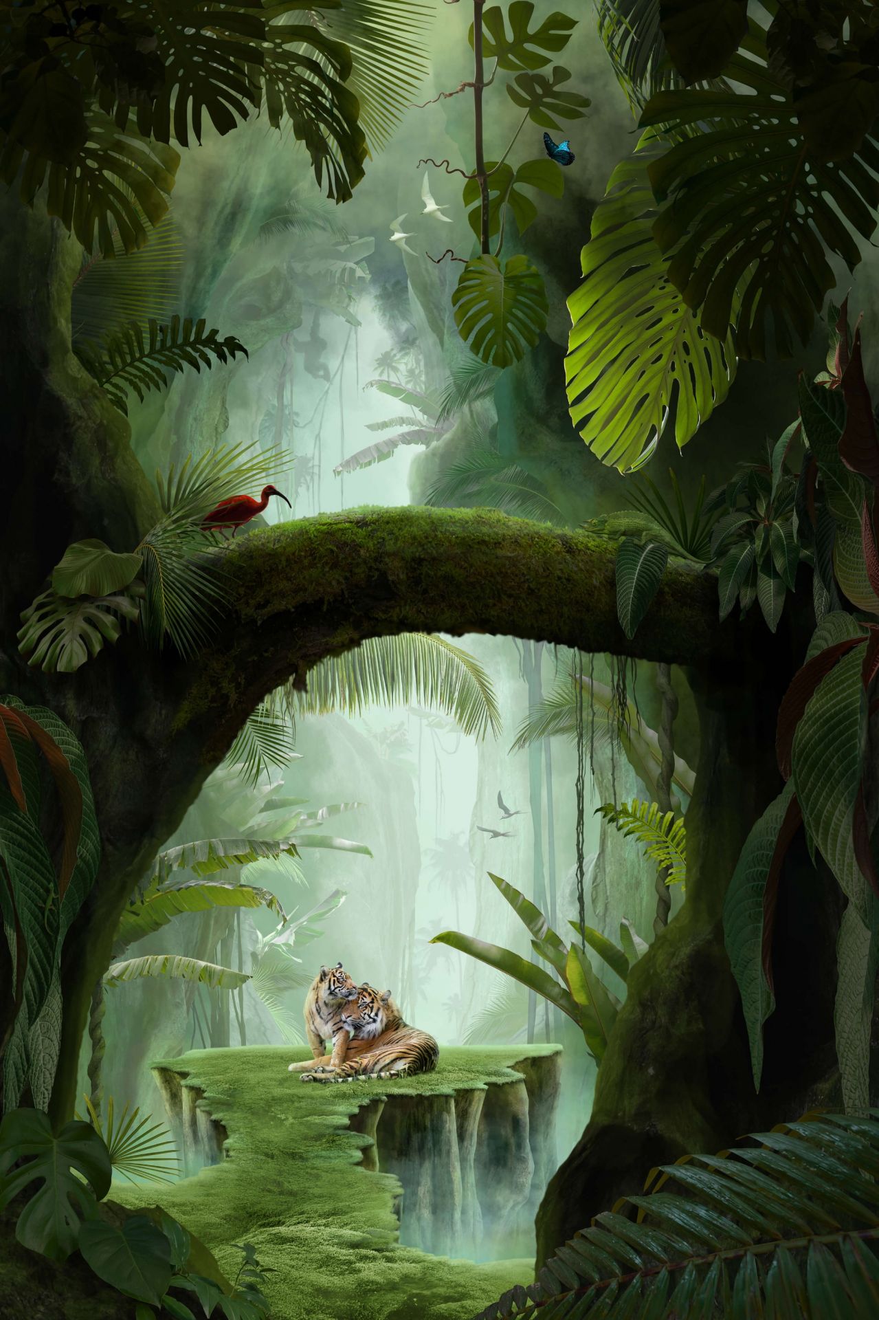Jungle met tijgers Jungle met tijgers