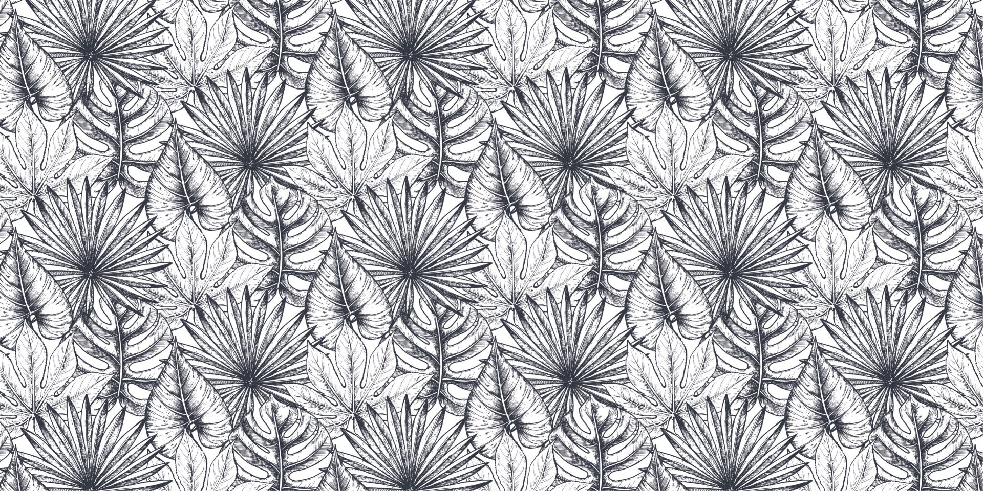 Witte getekende bladeren