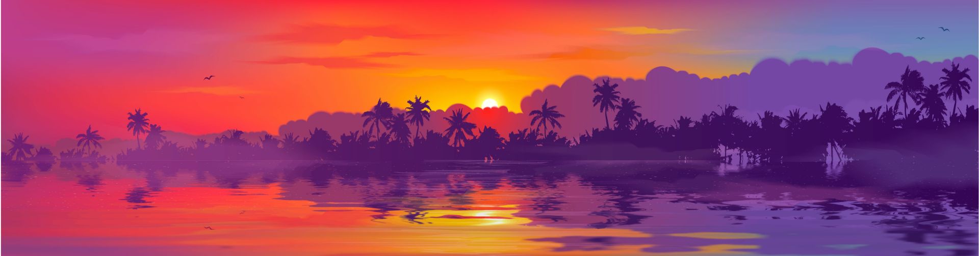 Gekleurde zonsondergang