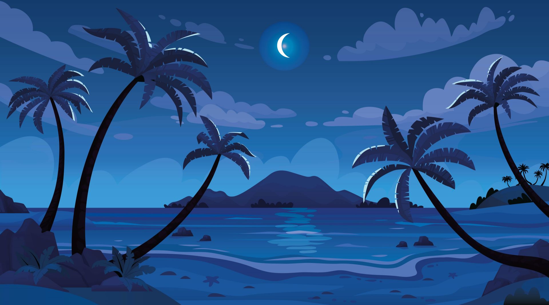 Mooi uitzicht bij nacht