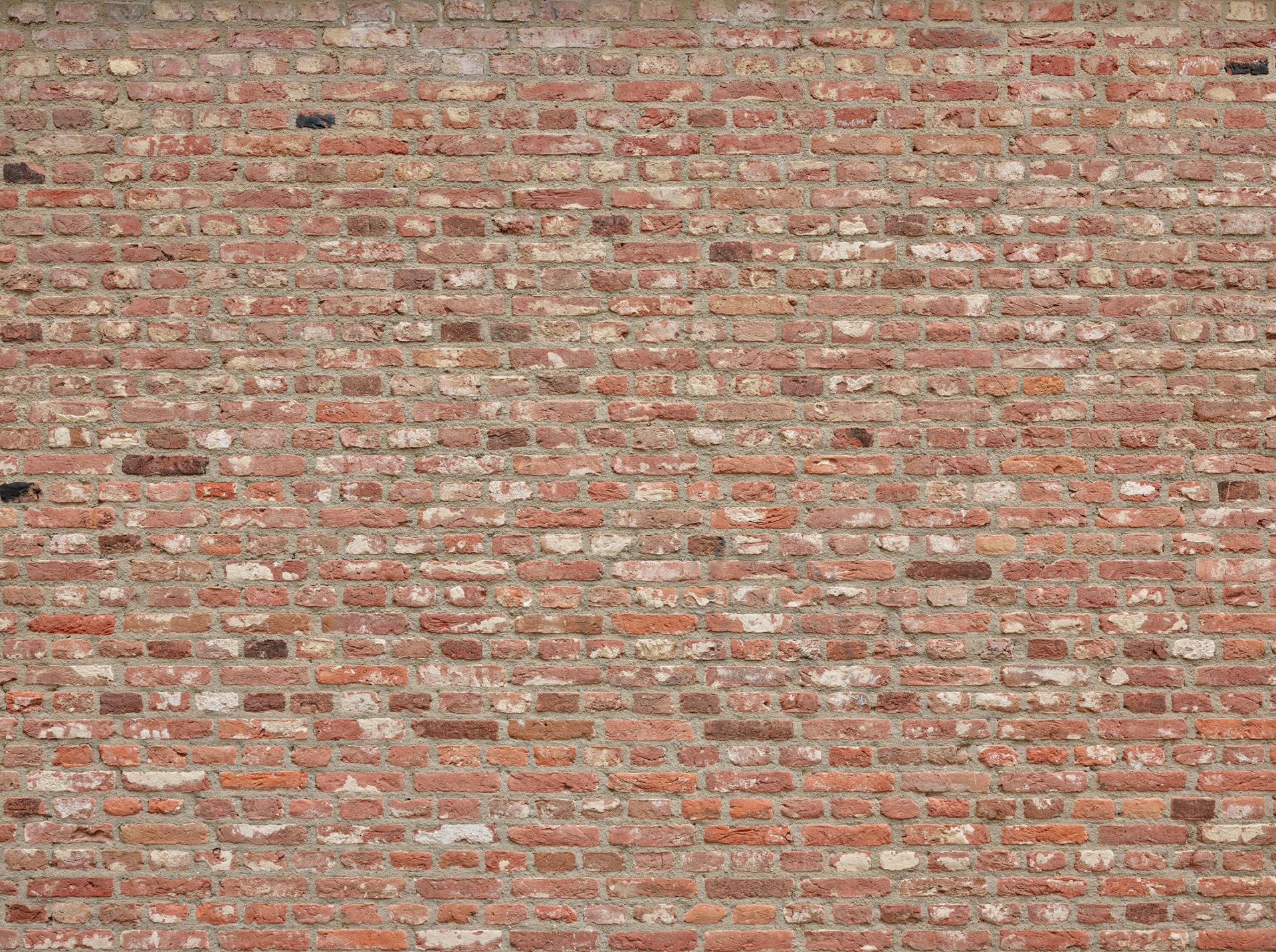 Muur met verschillende kleuren bakstenen Muur met verschillende kleuren bakstenen