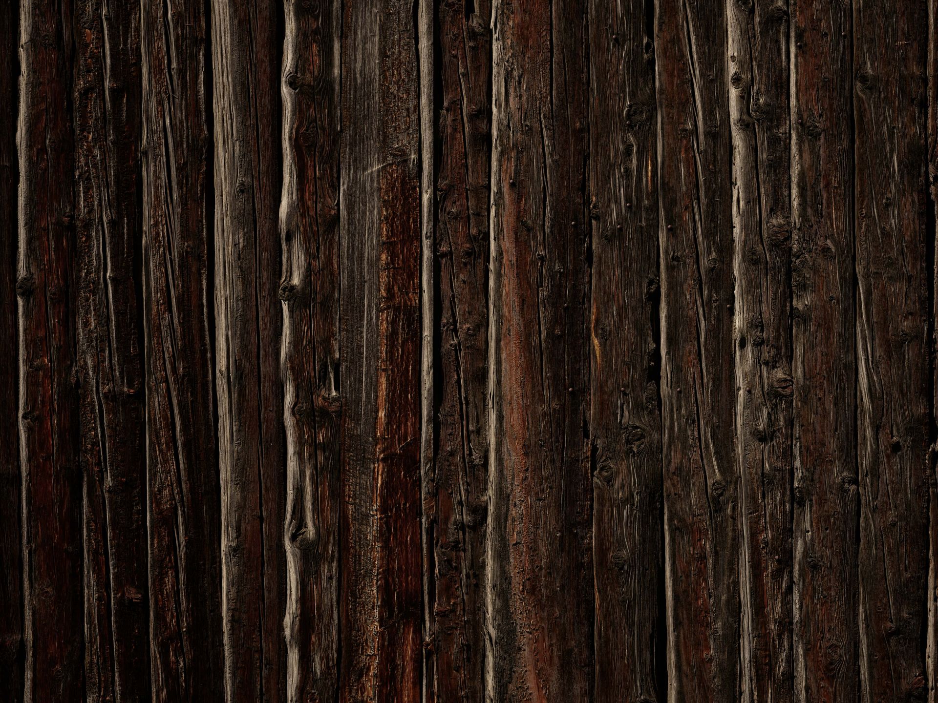 Keelholte Vervolg Maak plaats Ruw hout met spijkers - Fotobehang