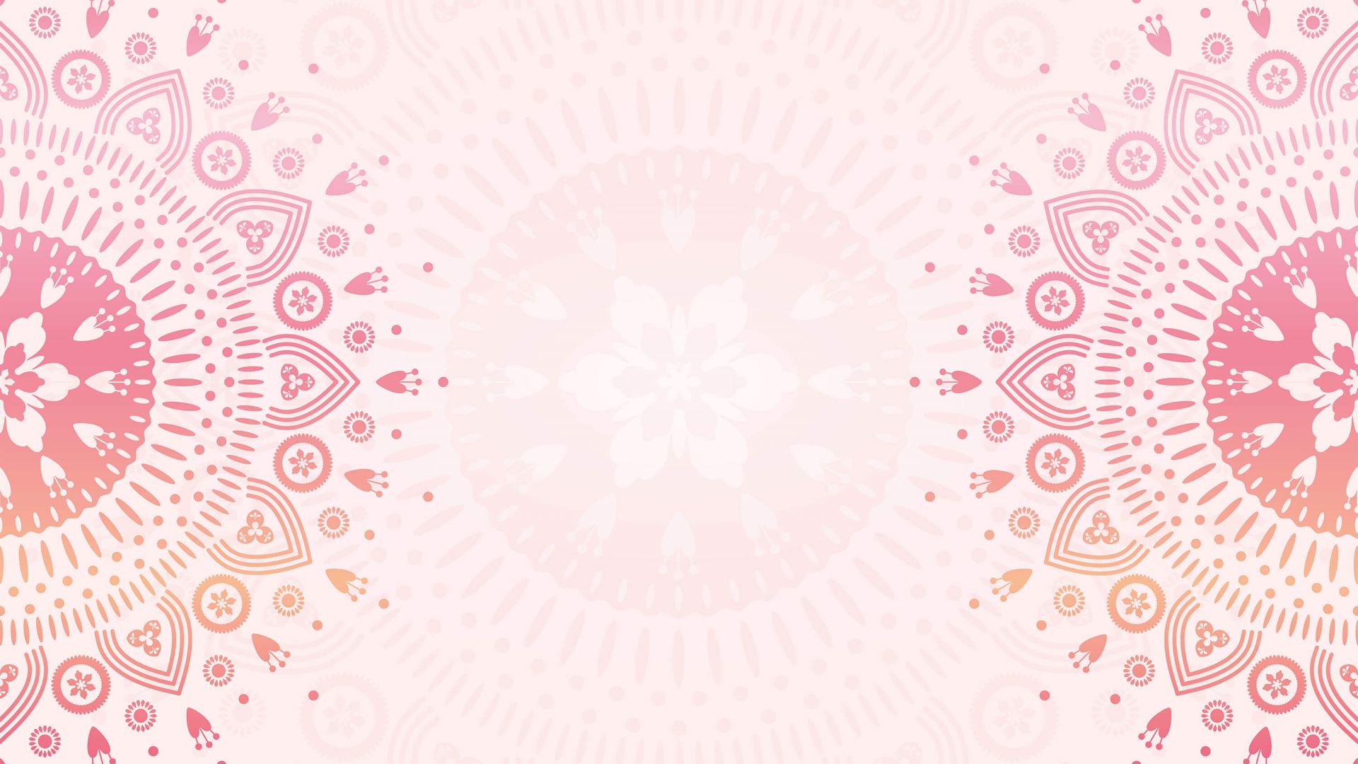 Roze bloemen mandala's