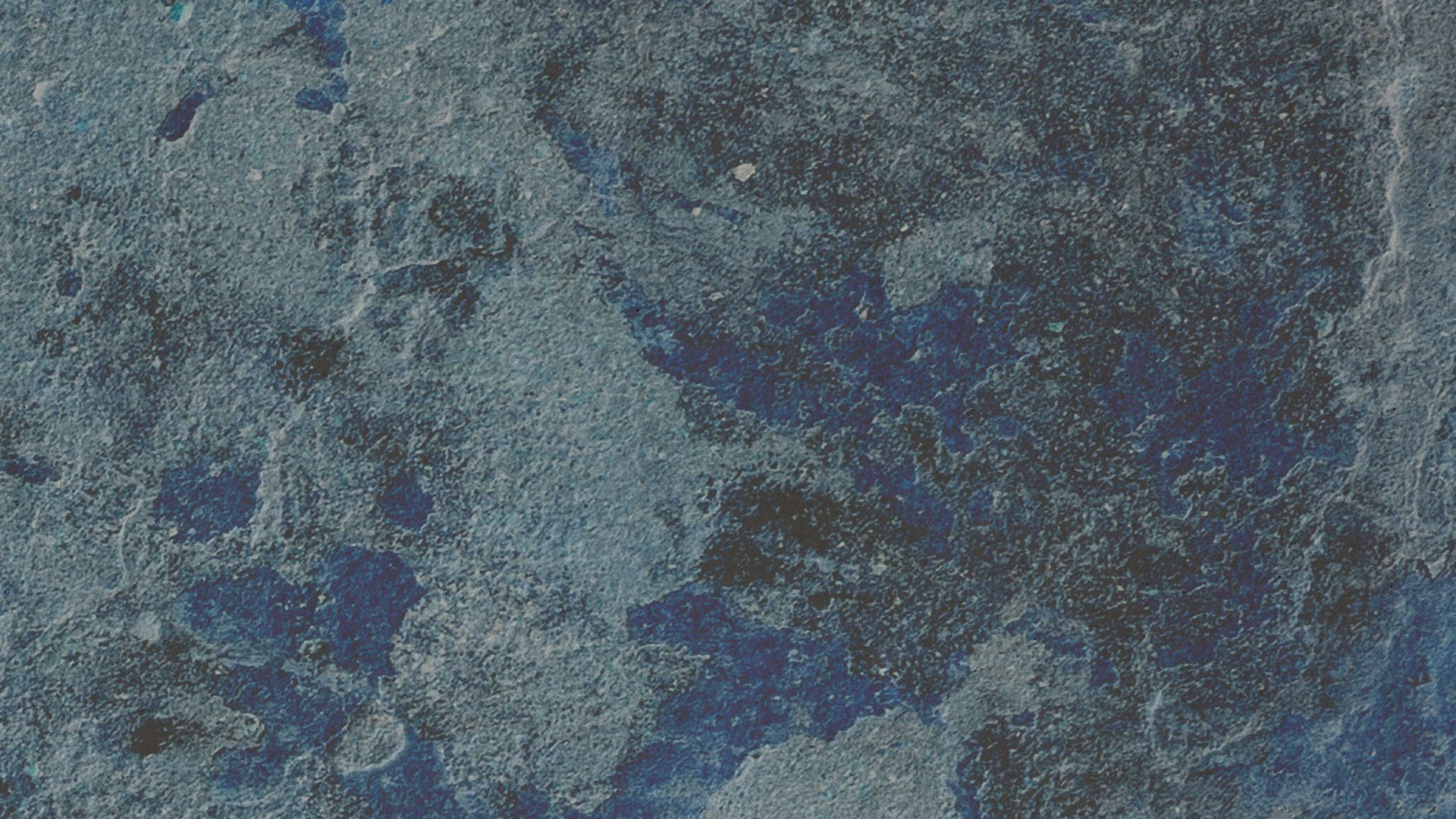 Communistisch Speels monster Blauw beton - Fotobehang