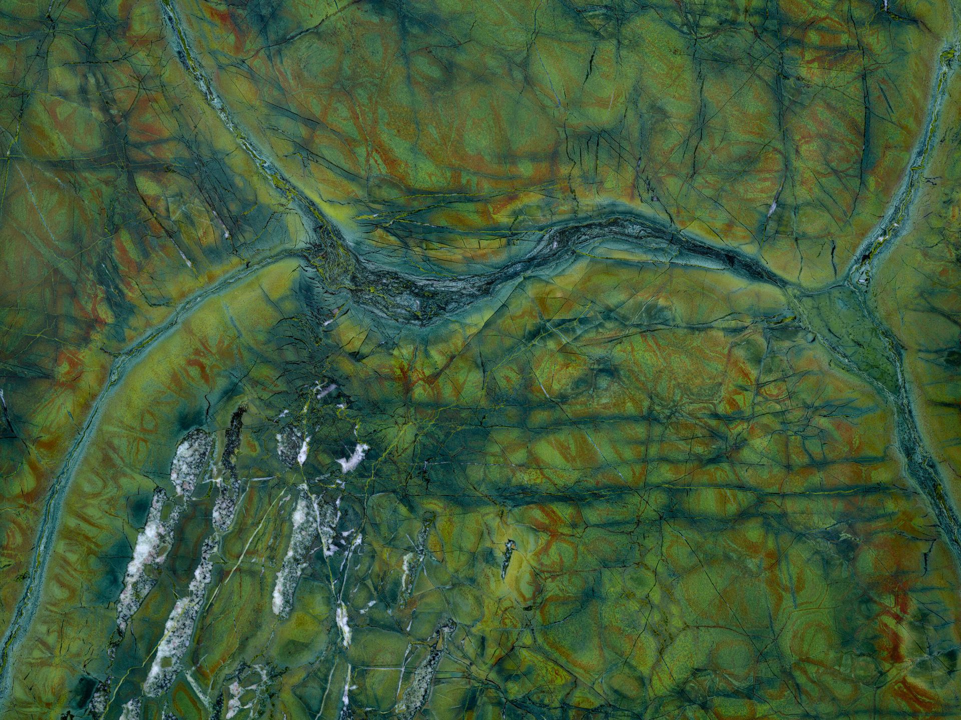 Groen gekleurd marmer Groen gekleurd marmer