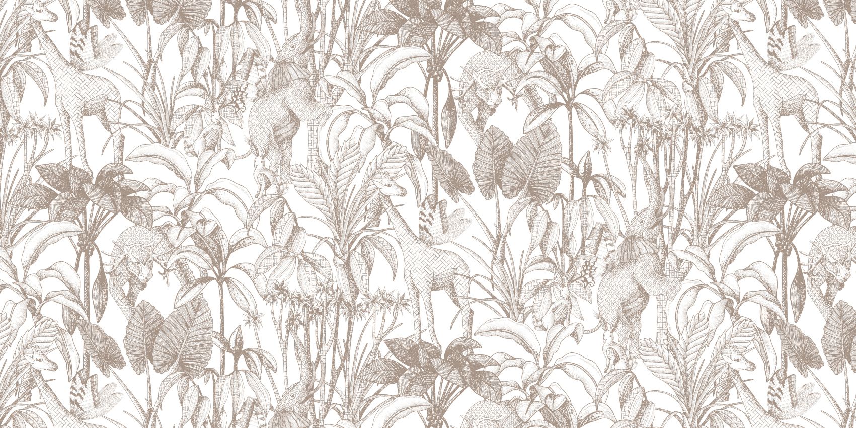 Dieren tussen de palmbomen taupe main product photo
