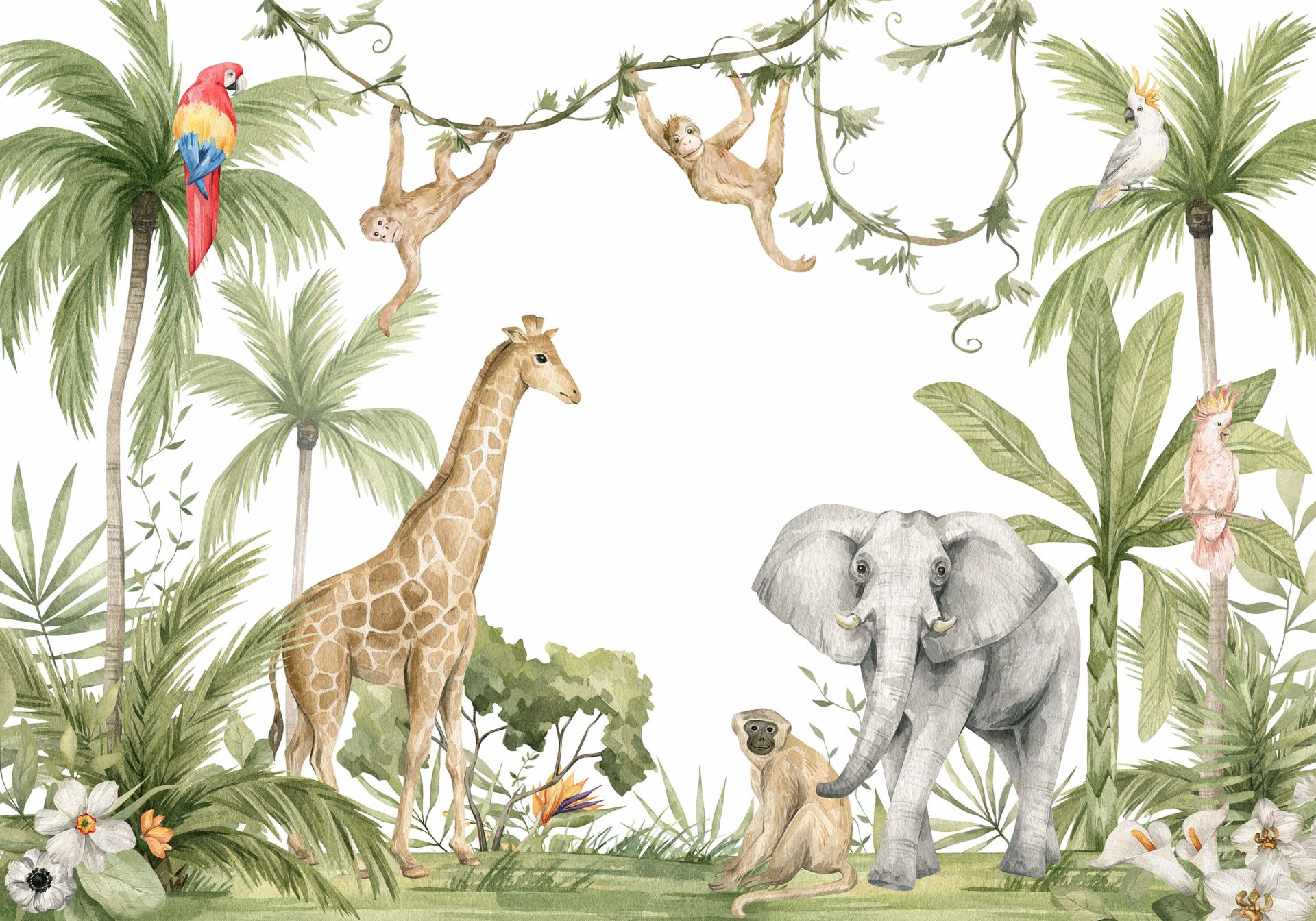 Afrikaanse dieren in jungle Afrikaanse dieren in jungle