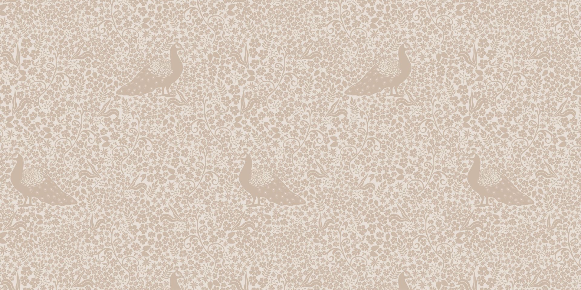 Koninklijk Pauw Damast Patroon - taupe Koninklijk Pauw Damast Patroon - taupe