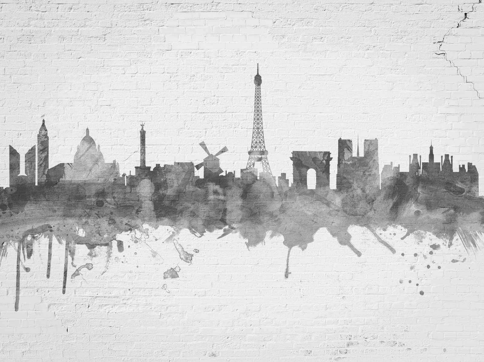 Waterverf skyline, Parijs Waterverf skyline, Parijs