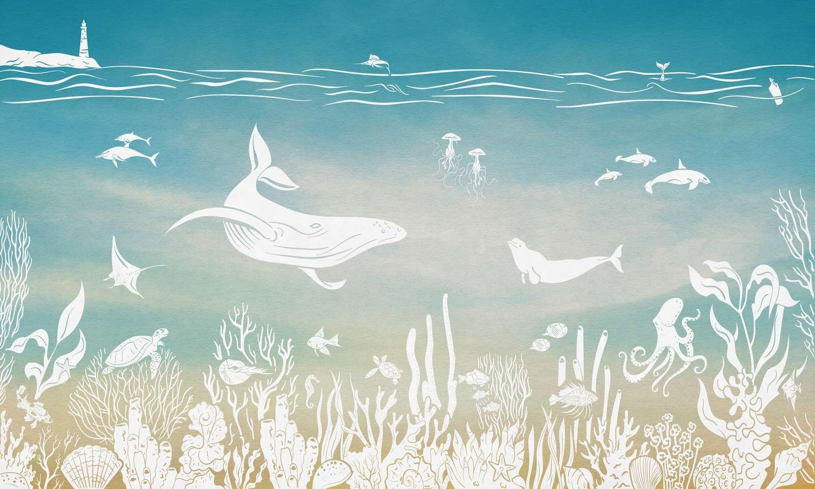 Kikki Belle - Monochrome Sea - Blue Aqua