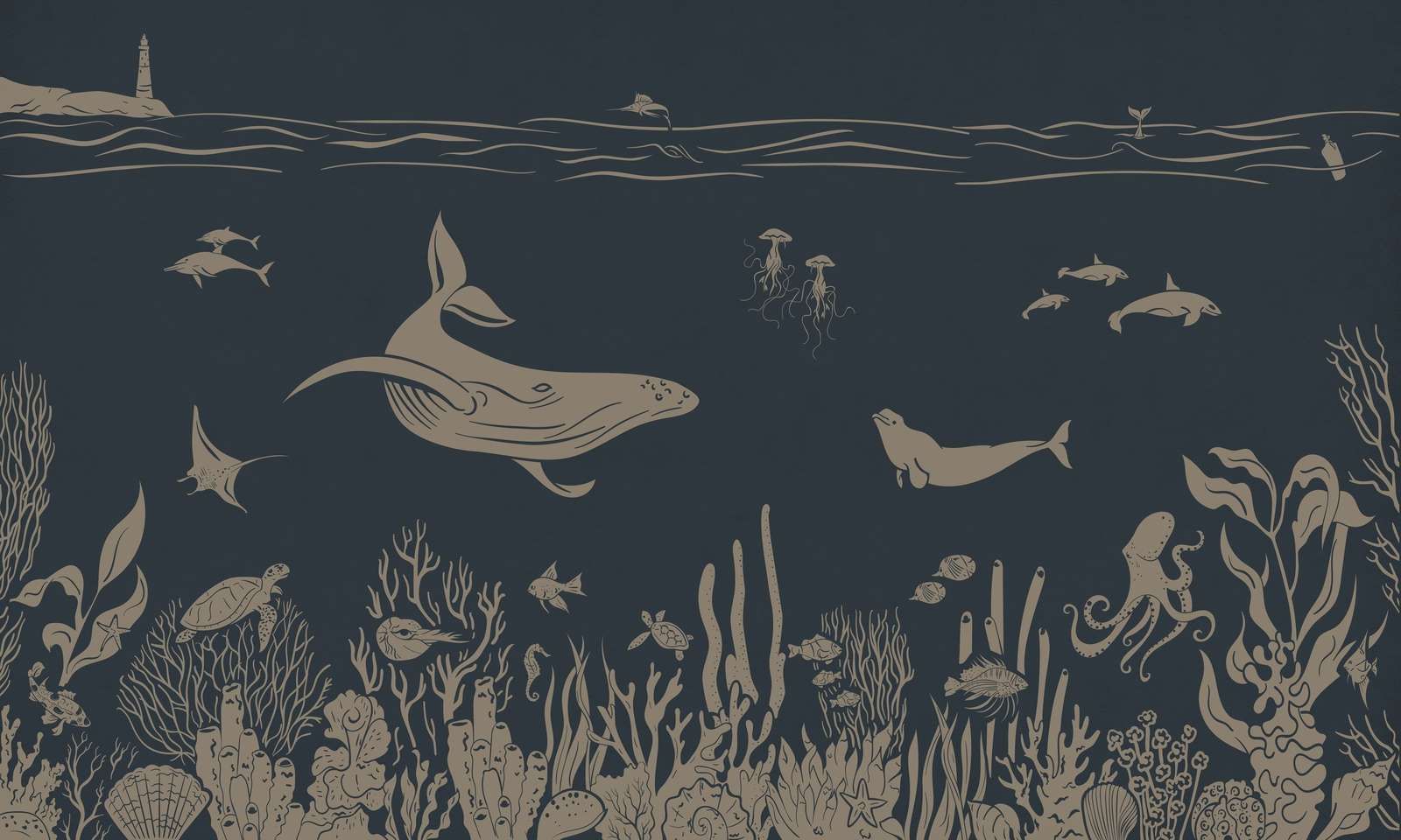 Kikki Belle - Monochrome Sea - Blue Vintage