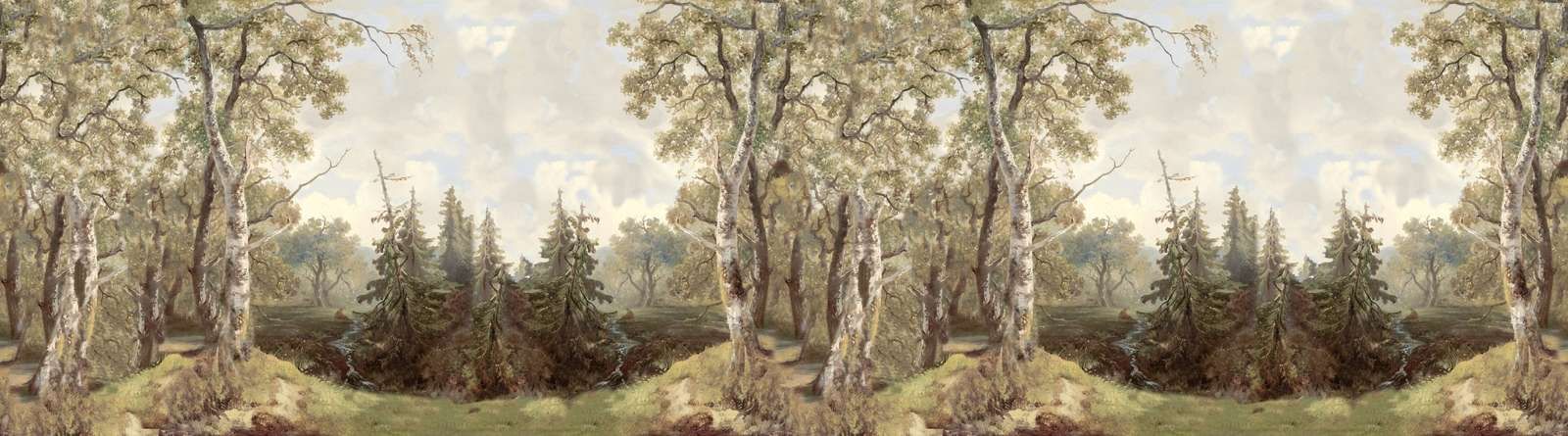 Forest Landscape Color Panorama