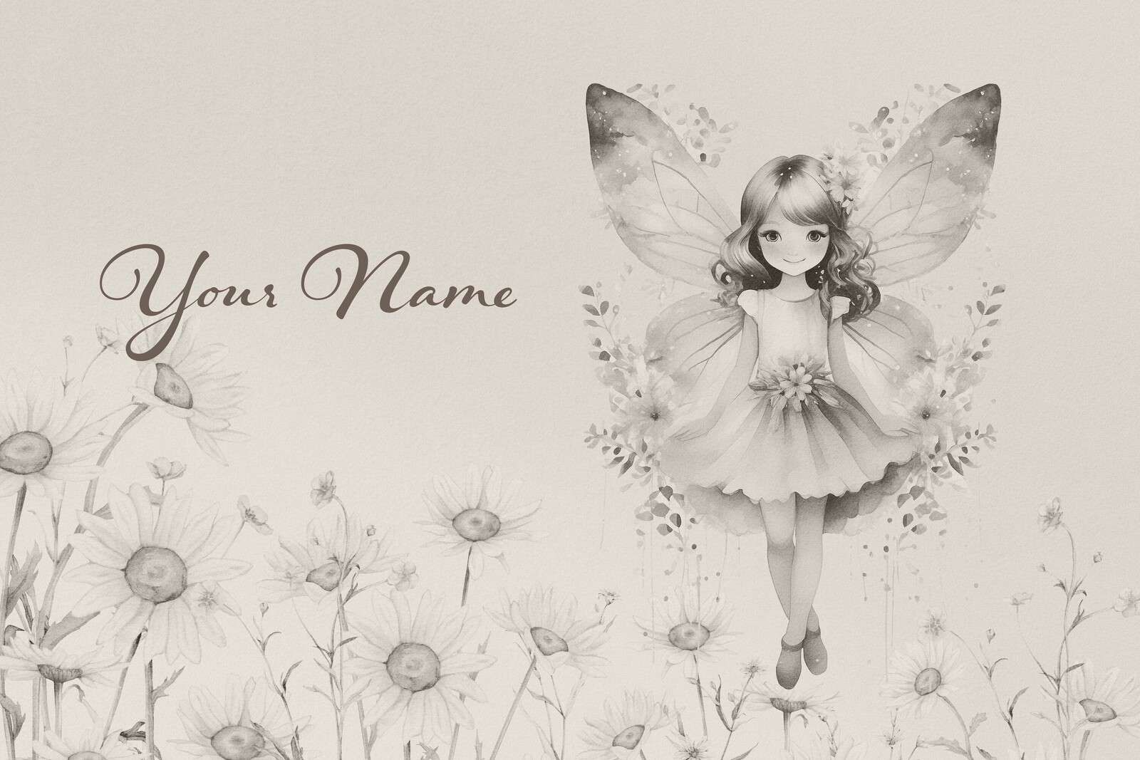 Elfje in zacht margrietenveld