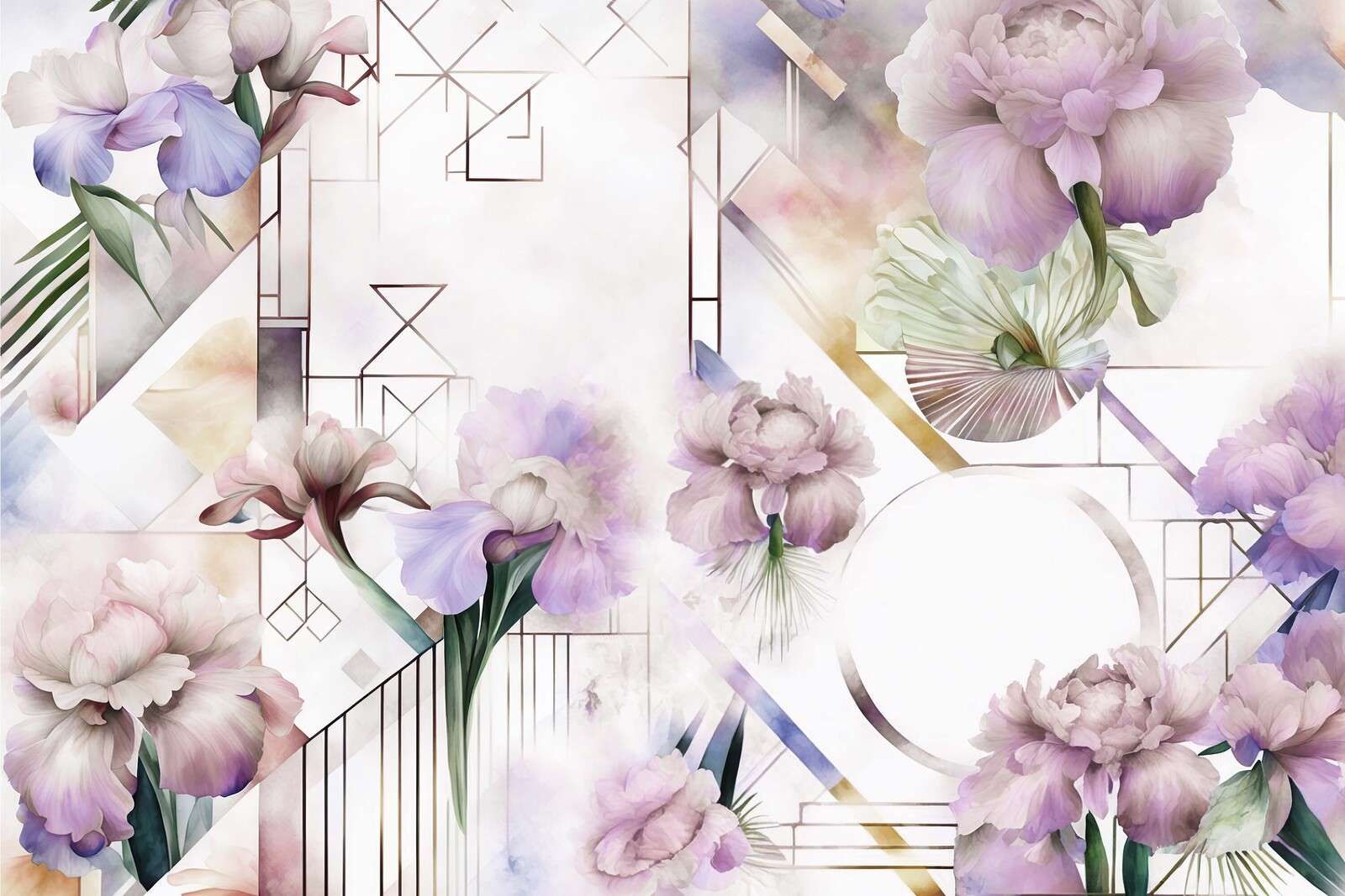 Watercolor Geometry Pink