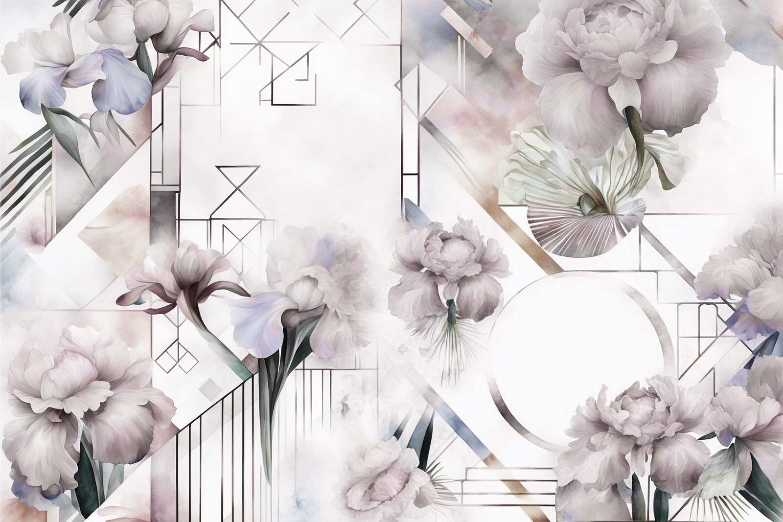 Watercolor Geometry Beige