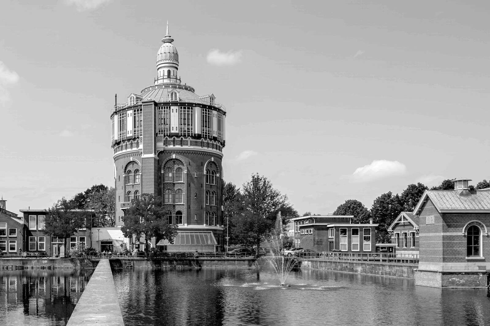 Zwart-Wit Watertoren Panorama