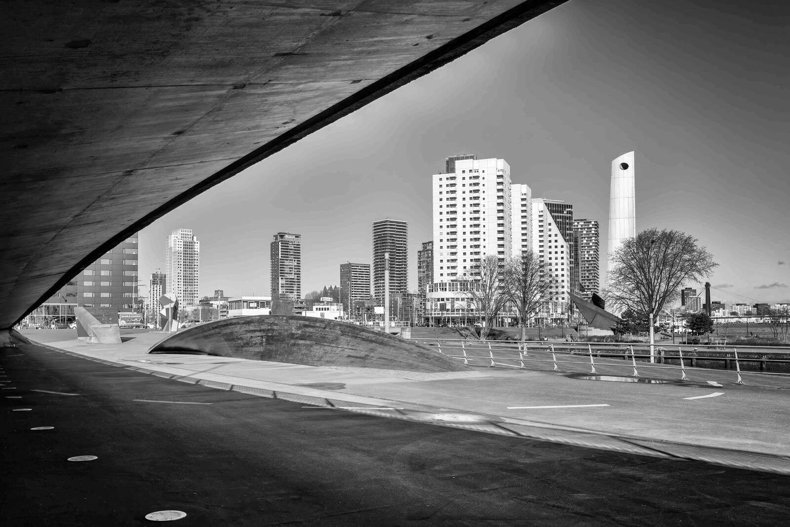 Rotterdamse Skyline onder de Brug