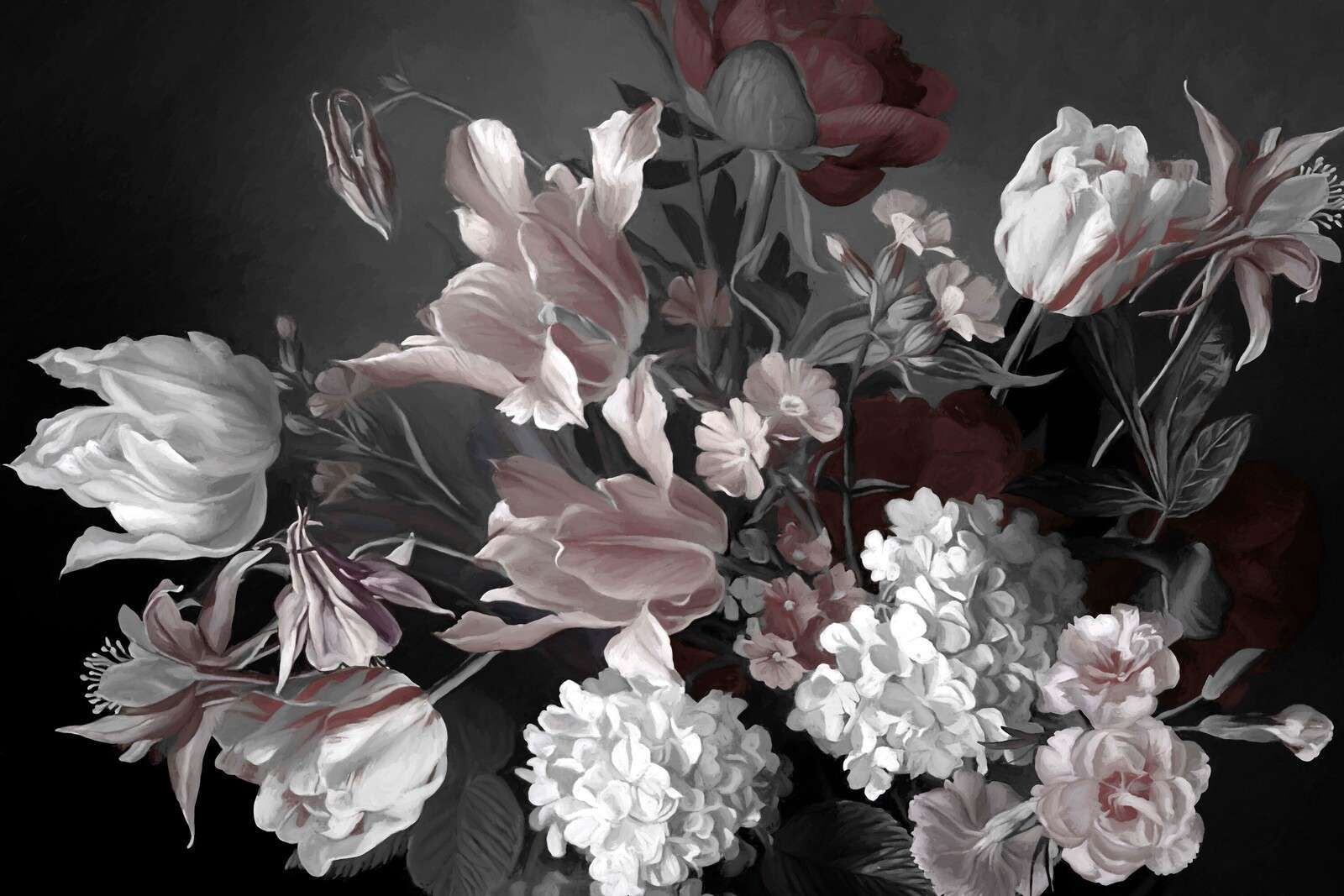 Bouquet with tulips Red