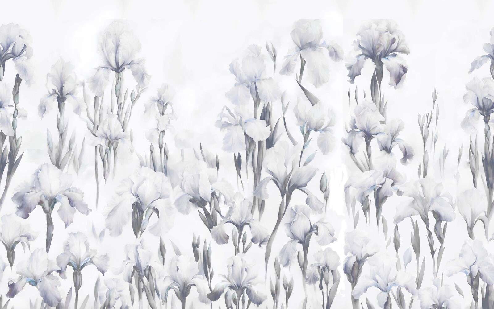 Irises Dance Seamless Gray