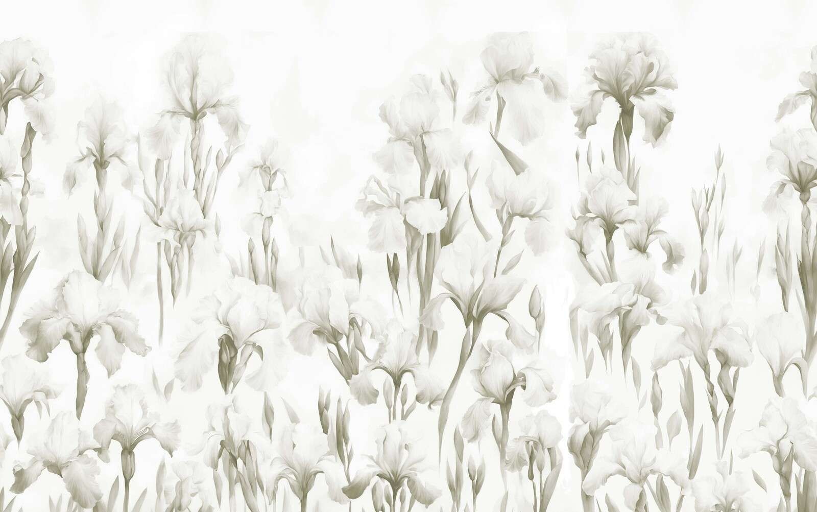 Irises Dance Seamless Light Sepia