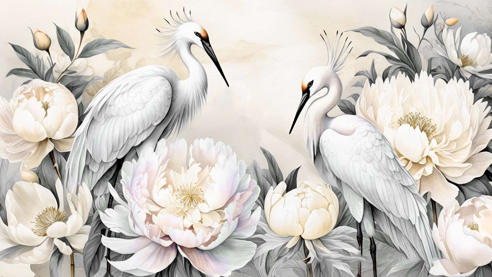 Storks Romance Taupe Storks Romance Taupe